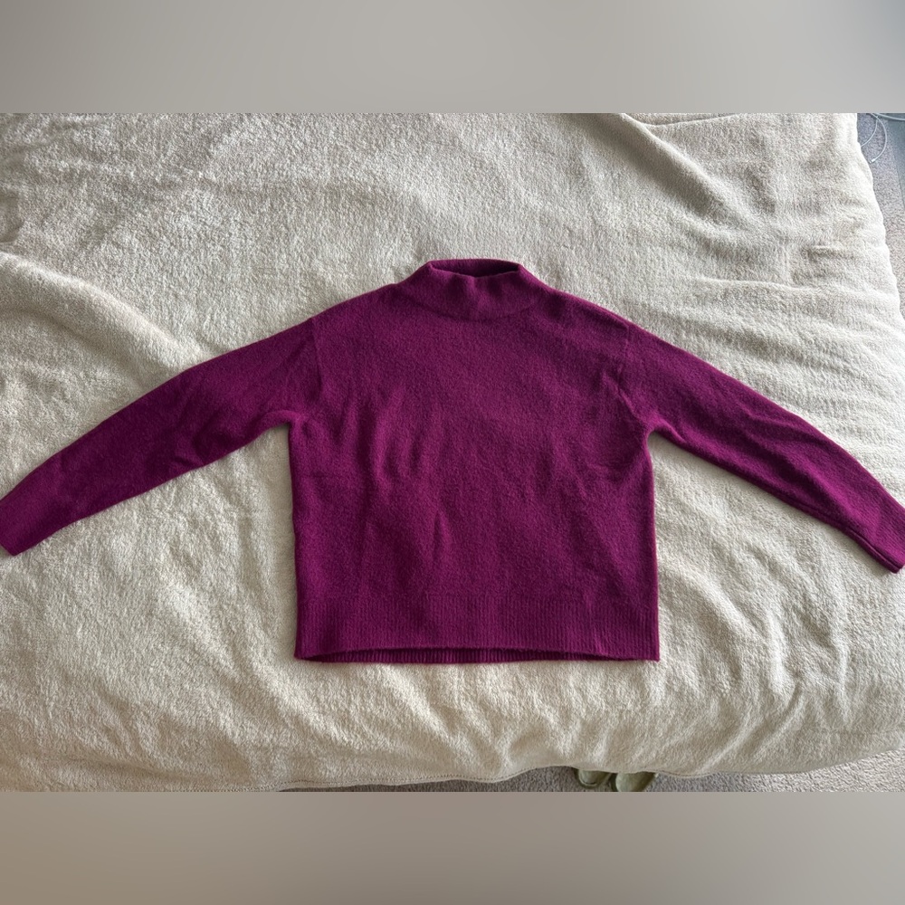 Uniqlo Mock Neck Magenta/Purple Sweater (W Small)